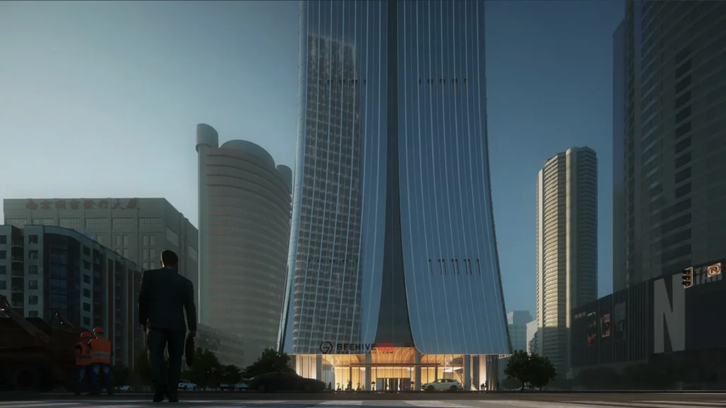 Sahne arkası: Beehive ve Aedas Şehri videosu 3